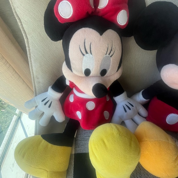 Disney Mickey and Minnie Mouse Stuffed Animals - Red, Black, Yellow - Picture 2 of 7